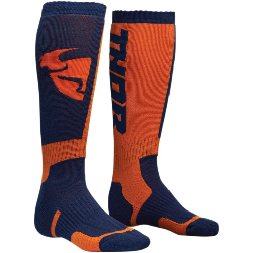 Thor - Thor MX Youth Socks - 3431-0384 - Navy/Orange - 1-6