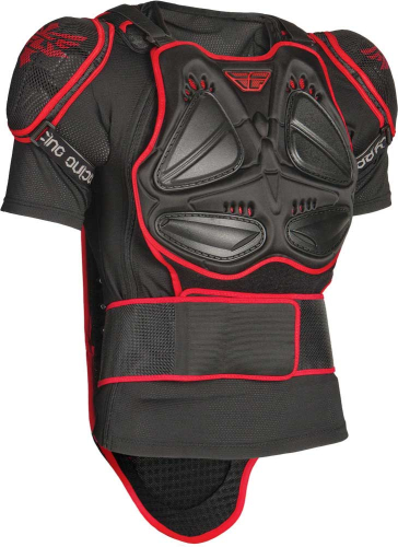 Fly Racing - Fly Racing Barricade Short Sleeve Body Armor Suit - 360-9800S - Black/Red - Small