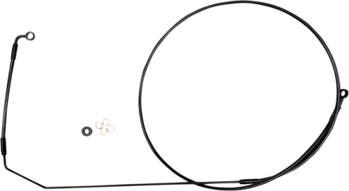 Magnum - Magnum XR Stainless Dot Brake Line Kit - Stock - Black with Black Fittings - SBB1416-83