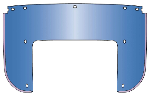 National Cycle - National Cycle Replacement Lower Windows for Heavy Duty Windshields - Blue - 22006