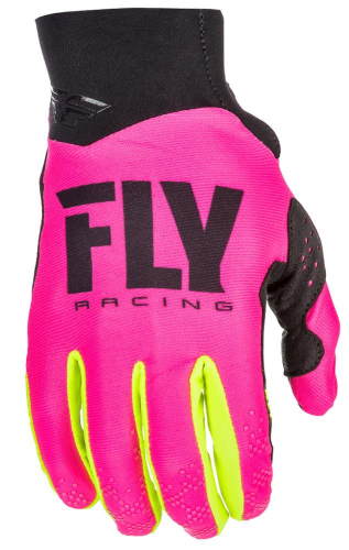 Fly Racing - Fly Racing Pro Lite Youth Gloves (2018) - 371-81706 - Neon Pink/Hi-Vis - Large