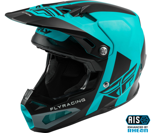 Fly Racing - Fly Racing Formula Origin Helmet - 73-4407-4 - Black/Teal - X-Small