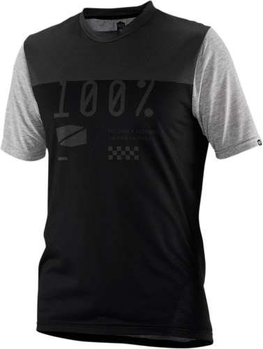 100% - 100% Airmatic Short Sleeve Jersey - 41312-057-10 - Charcoal/Black - Small