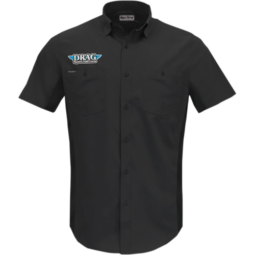 Throttle Threads - Throttle Threads Performance Vented Drag Specialties Uniform Shirt - DRG31ST26BK3X - Black - 3XL
