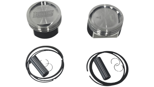 Revolution Performance - Revolution Performance Big Bore Piston Kit (1250cc Dished) - Bore 3-9/16in. - Stroke 3-15/16in. - 10.1:1 Compression - RP301-414W