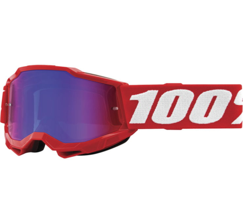 100% - 100% Accuri 2 Youth Goggles - 50025-00002 - Red / Red/Blue Mirror Lens - OSFA