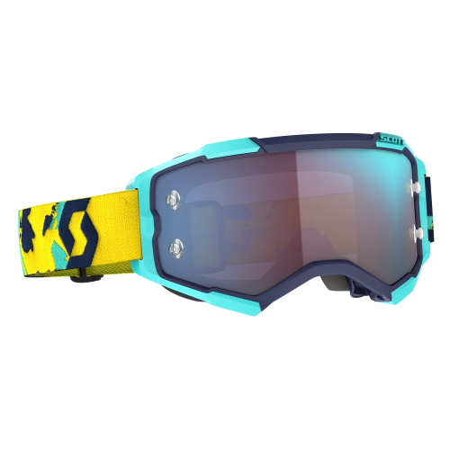 Scott USA - Scott USA Fury Goggles - 272828-1454349 - Blue/Orange / Blue Chrome Works Lens - OSFM