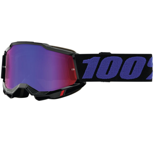 100% - 100% Accuri 2 Moore Youth Goggles - 50025-00005 - Moore/Black/Purple / Red/Blue Mirror Lens - OSFM
