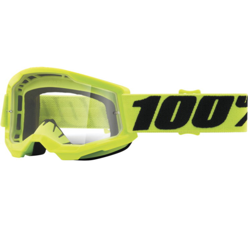 100% - 100% Strata 2 Youth Goggles - 50031-00003 - Yellow / Clear Lens - OSFA