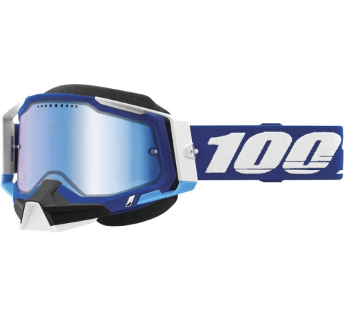 100% - 100% Racecraft 2 Snow Goggles - 50012-00002 - Blue / Blue Mirror Lens - OSFM