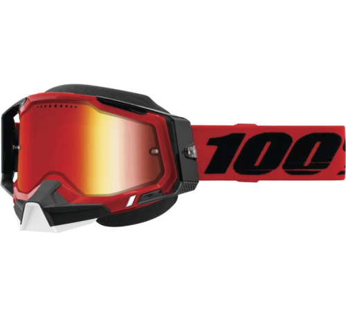 100% - 100% Racecraft 2 Snow Goggles - 50012-00003 - Red / Red Mirror Lens - OSFM
