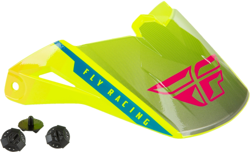 Fly Racing - Fly Racing Visor for Kinetic Drift Helmets - Blue/Hi-Vis/Charcoal - F73-88203