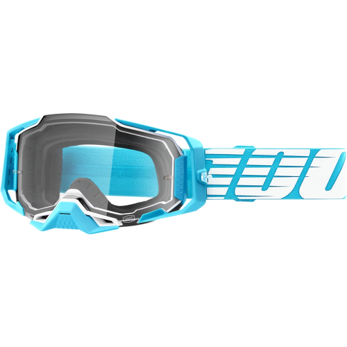 100% - 100% Armega OD Sky Goggles - 50721-101-03 - Light Blue/White / Clear Lens - OSFM