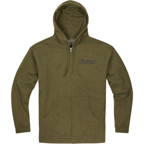 Icon - Icon Clasicon Zip Hoodie - 3050-5595 - Green - Large