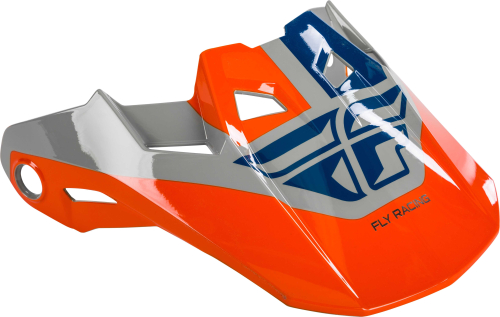 Fly Racing - Fly Racing Visor for Formula Helmets - Gray/Orange/Blue - YL to Sm - 73-47205S