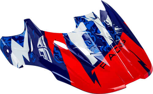 Fly Racing - Fly Racing Visor for Kinetic Shocked Youth Helmets - Blue/Red - 73-47925