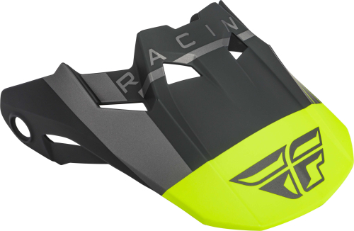 Fly Racing - Fly Racing Visor for Formula Helmets - Vector Matte Hi-Vis/Gray/Black - XL to 2X - 73-47232X