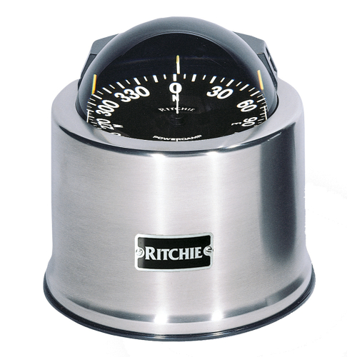 Ritchie - Ritchie SP-5-C GlobeMaster Compass - Pedestal Mount - Stainless Steel - 12V - 5 Degree Card