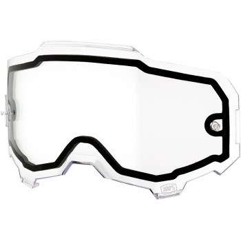 100% - 100% Replacement Lens for Armega Goggles - Dual Vented Clear - 51042-010-02