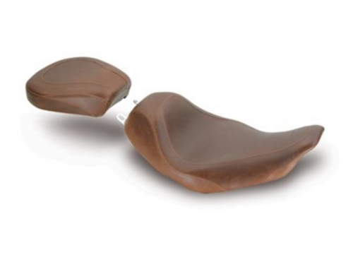 Mustang - Mustang Wide Tripper Solo Seat - Smooth - Brown - 76732