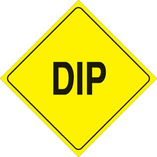 Voss - Voss 12x12in. Trail Sign - Dip (Yellow/Black) - 424 DIP YR