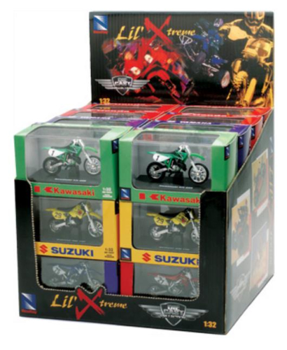 New Ray Toys - New Ray Toys 1:32 Scale Dirt Bike and Quad 24 Piece Assortment w/ Display Box - 06227B