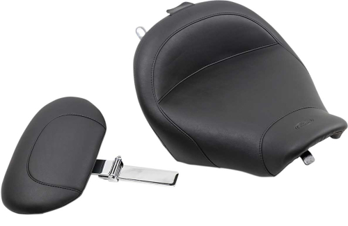 Mustang - Mustang Wide Vintage Solo Seat with Driver Backrest - 79100