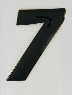 N-Style - N-Style SX Pros Jr. Stick-On Number - 4in. - No.7 - Black - NSX4-7B