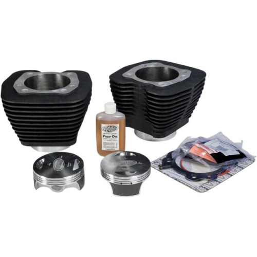 Revolution Performance - Revolution Performance Monster Big Bore Kit (100in. Flat Top) - Bore 3.875in. - 10.5:1 Compression - Black - 201-211W