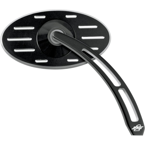 Pro-One Performance - Pro-One Performance Oval Pro Street Ball-Milled with Teardrop Cutout Stem - Right - Black - 102640B