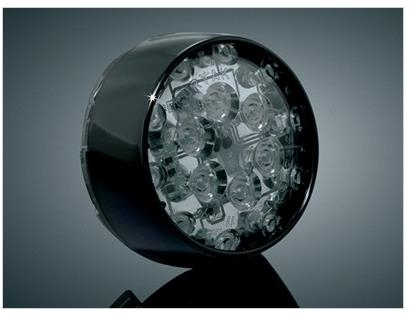 Kuryakyn - Kuryakyn LED Rear Turn Signal Inserts - Dual Function - Gloss Black Bezel/Smoke Lens - 5460