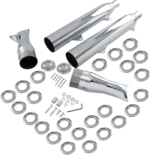 SuperTrapp - SuperTrapp Fishtail Slip-Ons - Chrome - 628-78056