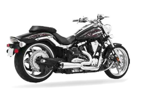 Freedom Performance - Freedom Performance 2-Into-1 Exhaust System - Chrome Muffler - Chrome Tip - MY00135