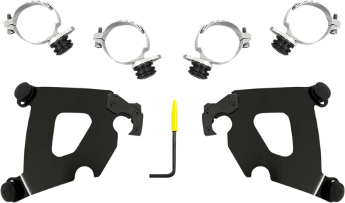 Memphis Shades - Memphis Shades Trigger-Lock Mount Kit for Cafe Fairing - Black - MEB2058