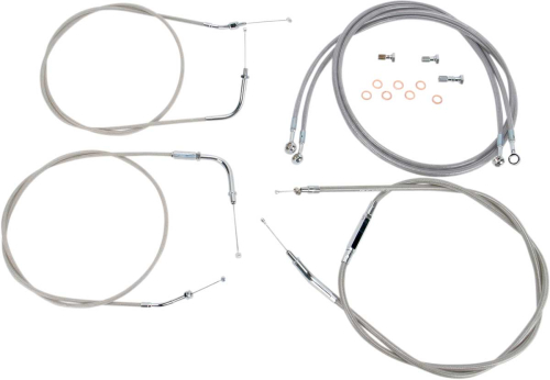 Baron Custom Accessories - Baron Custom Accessories Stainless Cable and Line Kit (+16in.) - BA-8021KT-16