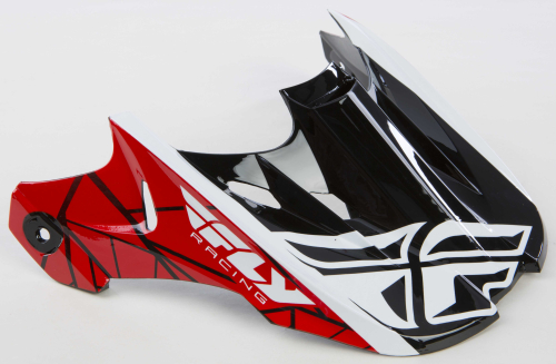 Fly Racing - Fly Racing Visor for Kinetic Crux Helmets - Red/Black/White - 73-47900