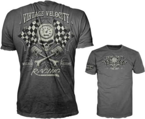 Lethal Threat - Lethal Threat Wicked Pistions T-Shirt - VV40111XL - Gray - X-Large