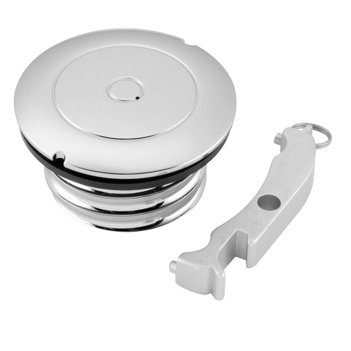 Bikers Choice - Bikers Choice Screw-In Flush Mount Gas Caps - Vented Right - 482412