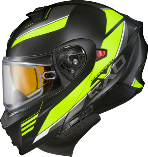 Scorpion - Scorpion EXO-AT930 Modulus Helmet with Electric Shield - 93-1035-EC - Hi-Vis - Large