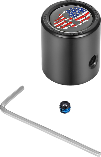 Figurati Designs - Figurati Designs Heel-Toe Shifter Cover - Black with American Flag Skull - FD25-HTSC-BLK