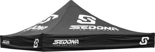 Sedona - Sedona Canopy Replacement Top - 10ft. x 10ft. - Black With White Logo - HYA-009-SEDONA