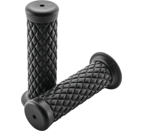 Bikers Choice - Bikers Choice Ol' Skool Grips - Quilted - Black - 485801