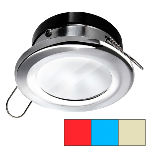 I2Systems Inc - i2Systems Apeiron A1120 Spring Mount Light - Round - Red, Warm White &amp; Blue - Polished Chrome