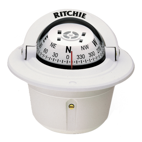 Ritchie - Ritchie F-50W Explorer Compass - Flush Mount - White