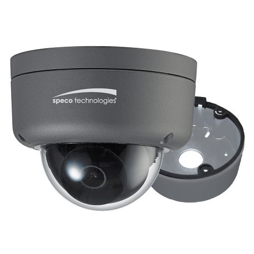 Speco Tech - Speco 2MP Ultra Intensifier&reg; HD-TVI Dome Camera 3.6mm Lens - Dark Grey Housing w/Included Junction Box