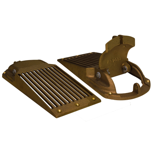 GROCO - GROCO Bronze Slotted Hull Scoop Strainer w/Access Door f/Up to 3" Thru Hull