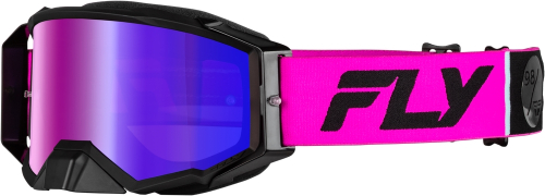 Fly Racing - Fly Racing Zone Elite Goggles - 37-5190 - Pink/Black/Iridescent Red Mirror/Smoke Lens - OSFM
