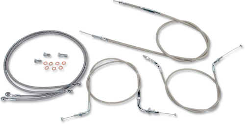 Baron Custom Accessories - Baron Custom Accessories Stainless Cable and Line Kit (+12in.) - BA-801300KT-12