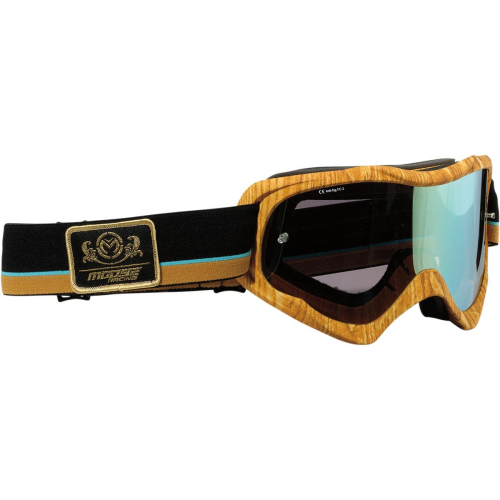 Moose Racing - Moose Racing Qualifier Special Edition Goggles - 2601-2124 - Wood Grain/Smoke Lens