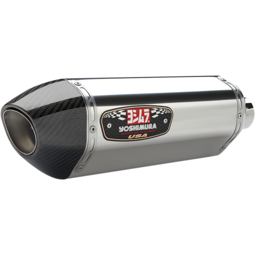 Yoshimura - Yoshimura R-77 Race Series Full System - Stainless Steel Muffler - Carbon End Cap - 126500J520